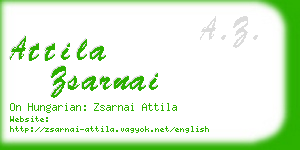 attila zsarnai business card